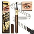 thumbnail image 1 of 4-Tip Brow Pen, Waterproof & Smudge-Proof, Creates Realistic Hair-Like Strokes for Natural Looking Brows, Long Lasting Tattoo Effect, 1 of 5