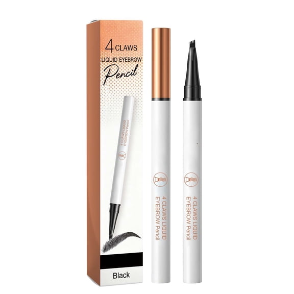 4 Tipped Precise Brow Pen, Long-Lasting Waterproof Eyebrow Pencil for Natural, Defined Brows, Easy to Use, Suitable for All Skill Levels
