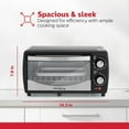 thumbnail image 1 of 4  Toaster Oven with 60 Min Timer, Sleek Black, Baking & Broiling, Compact Kitchen Appliance, 1 of 7