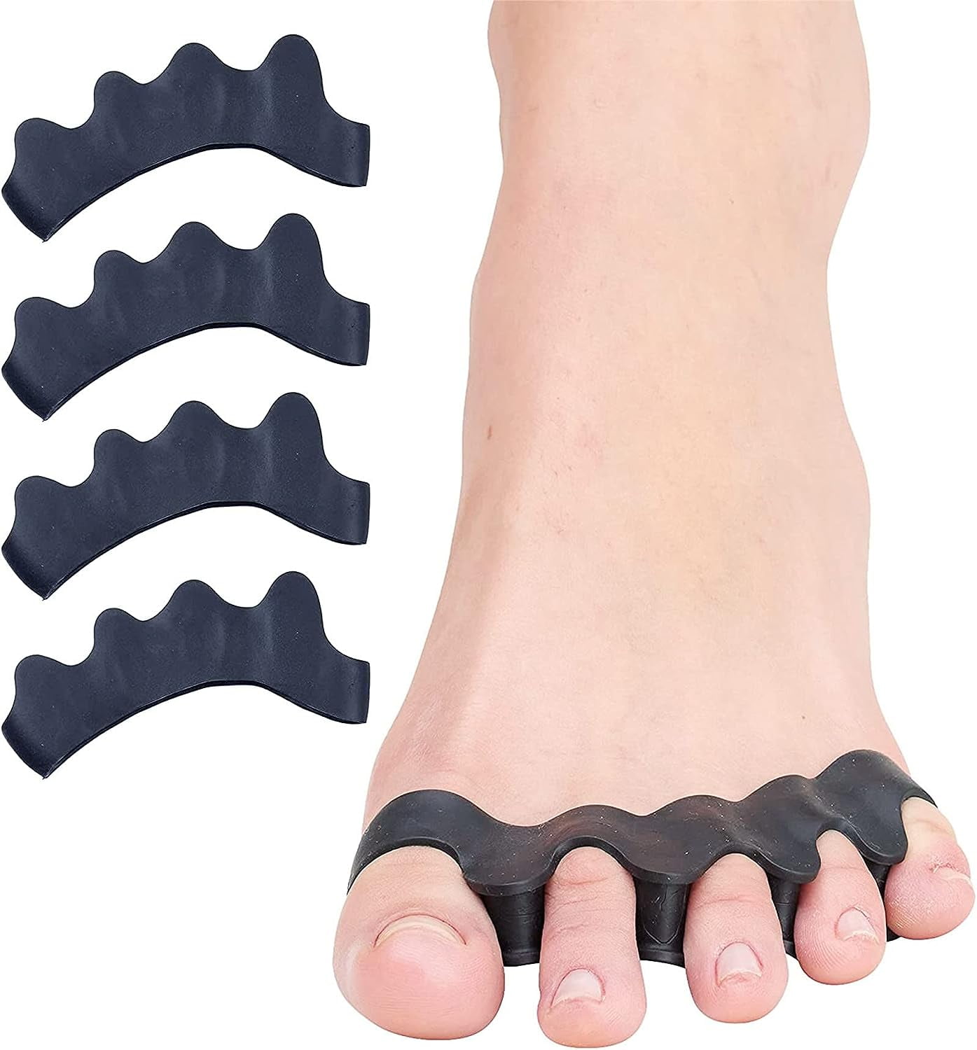 4 Toe Separators for Hallux Valgus Claw Toes Bandage Correction
