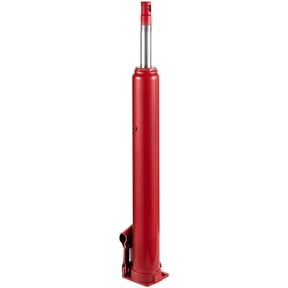 4 Ton Hydraulic Long Ram Jack, Single Piston Pump, Flat Base Manual with Handle for Garage Cranes & Engine Lift, Red