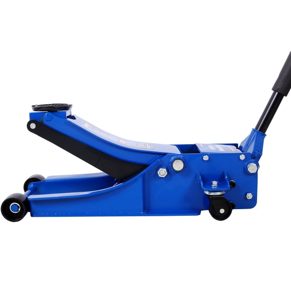 4 Ton Low Profile Hydraulic Floor Jack for Garage Use, Steel Construction with 8000 lbs Capacity, Blue