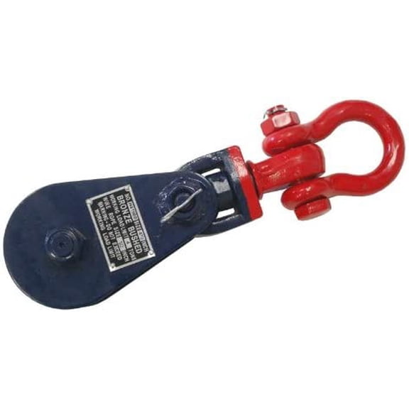 4 Ton Snatch Block with Swivel Shackle 4-1/2 in. Single Sheave