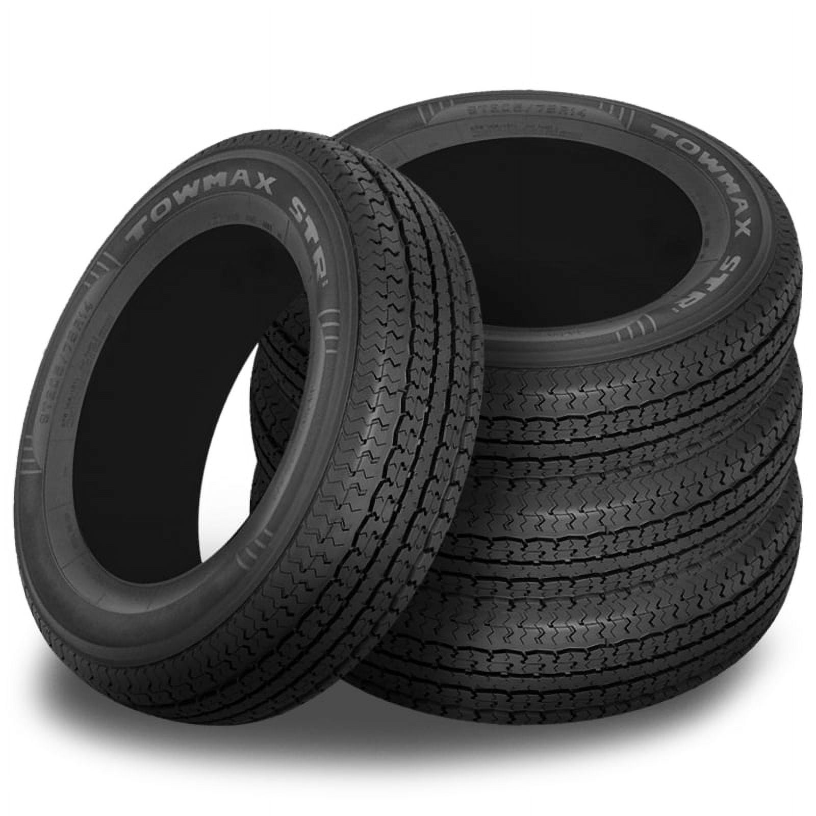 4 Towmax STR II ST 185/80R13 Load C Steel Belt Radial Camper/Boat