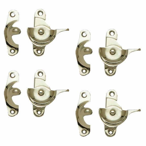 4 Traditional Solid Brass Window Sash Lock Bright Chrome | Renovator's Supply
