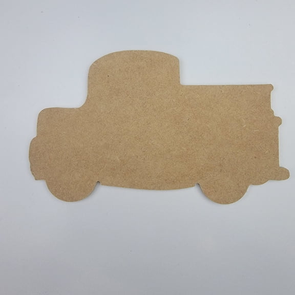 4" Truck Side, Unfinished MDF Art Shape by Wooden Craft Cutouts, 1-8 Thickness