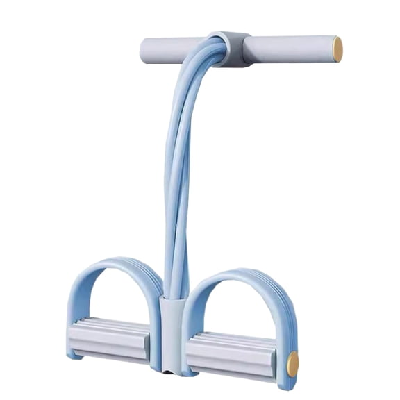 4-Tube Resistance Band Pedal Puller with Handles, Elastic Sit-Up Exercise Rope for Home Workout, Core Leg Waist Stretch Training Equipment