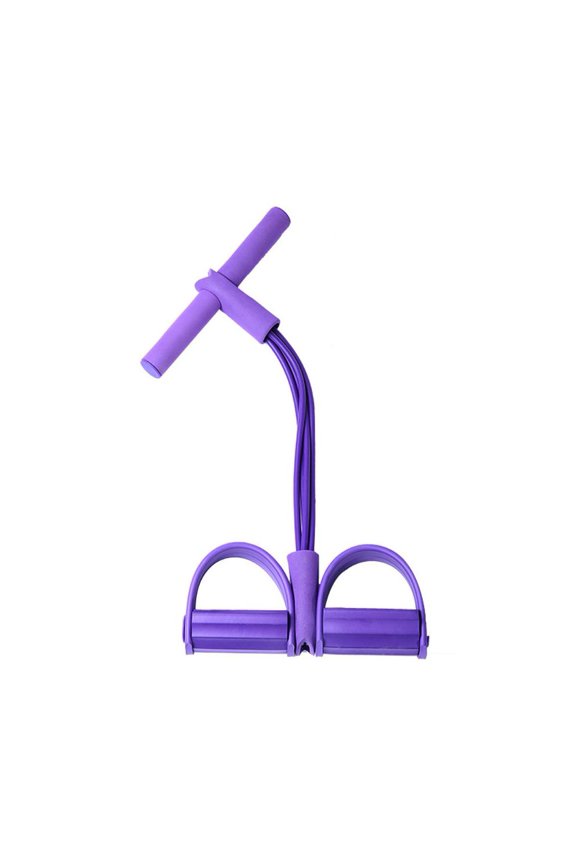 4-Tube Sit-Up Resistance Band, Upgraded Pedal Exerciser for Abs Legs, Home Gym Fitness