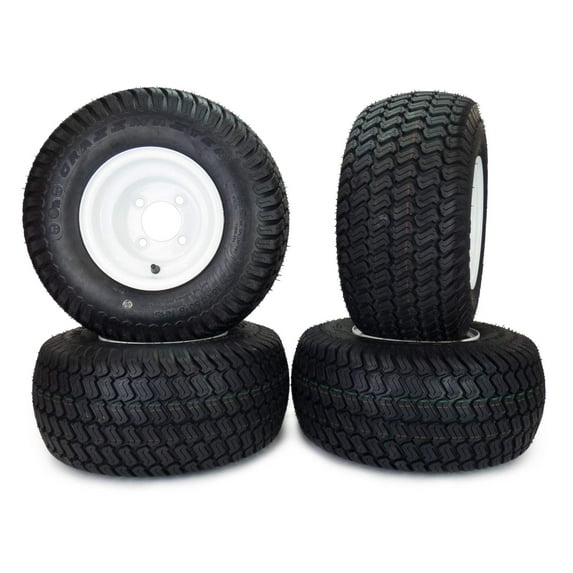 (4) Turf Tire Assemblies 18x8.50-8 Golf Cart ClubCar EZGO No Lift Required