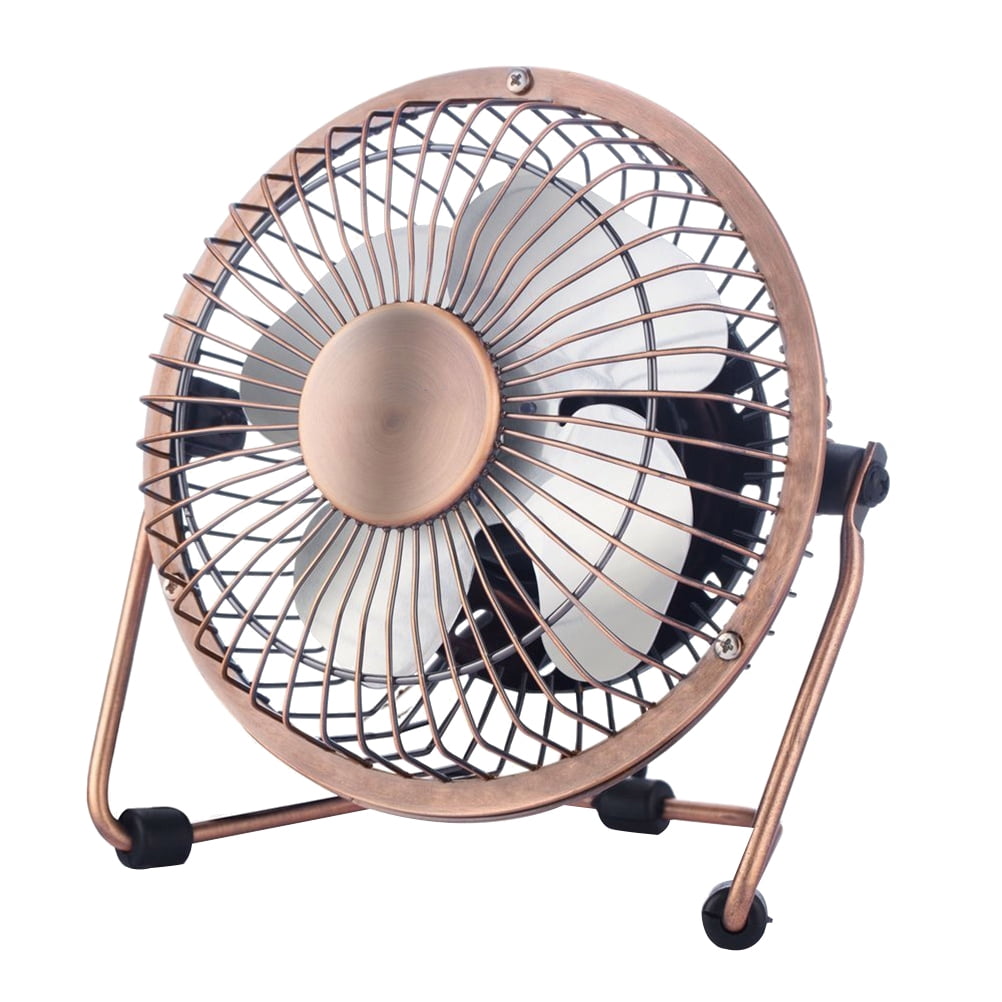 4'' USB Mini Table Fan Antique Bronze Portable High Velocity Cooling
