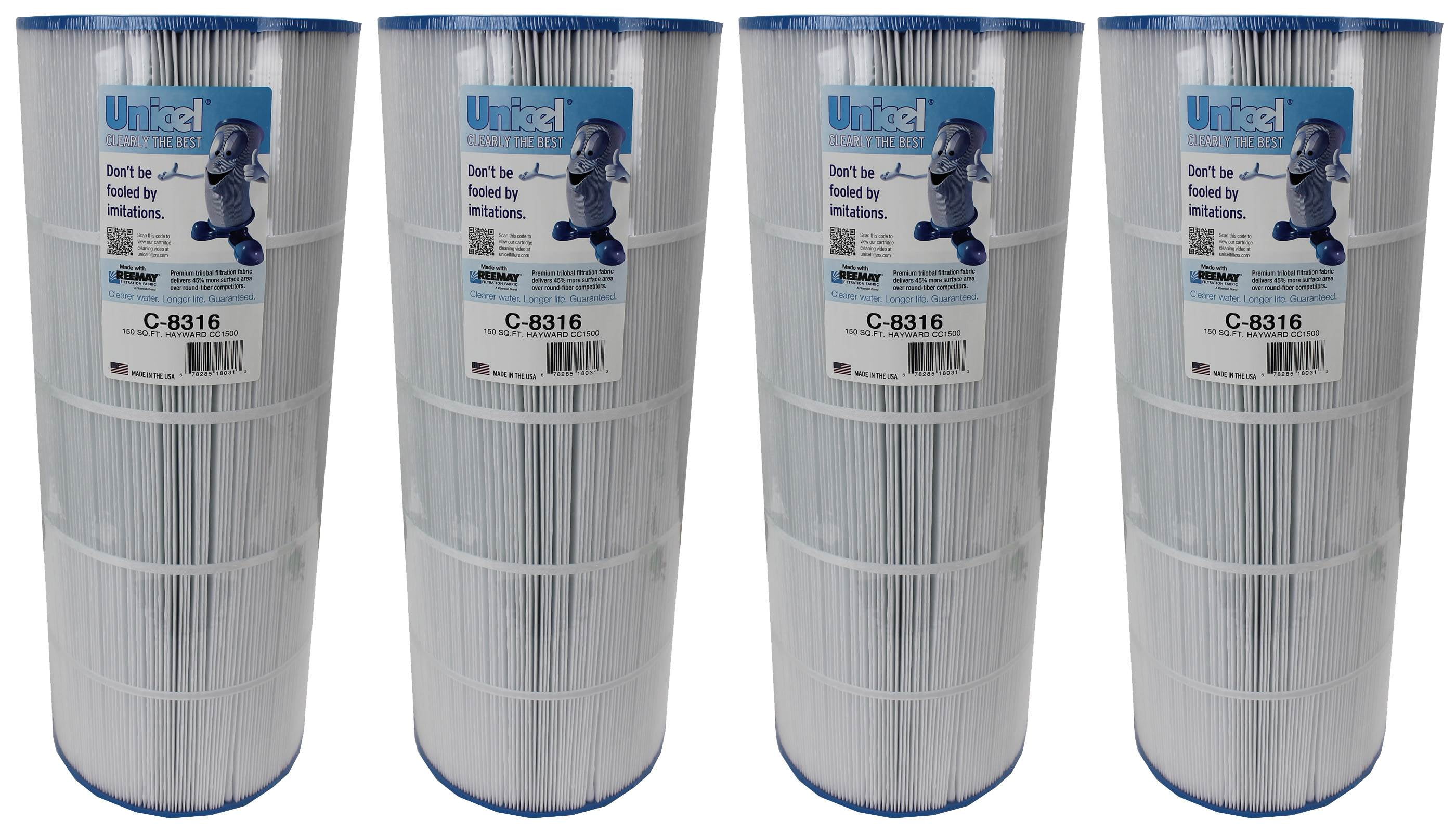 4 Unicel C8316 Replacement Cartridge Filters 150 Sq Ft Hayward XStream