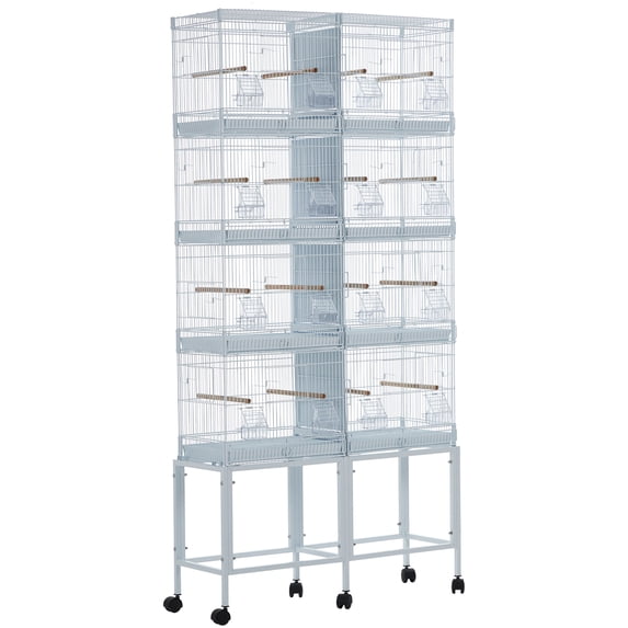 Curated visual reference: Fresh Look at 4 Unit Stackable Parrot And Bird Breeding Cage With Removable