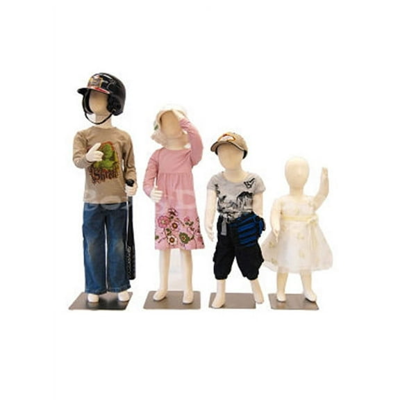 4 Units Kid Children Mannequin Dress Form Display Flexible #JF-CH1357T Group