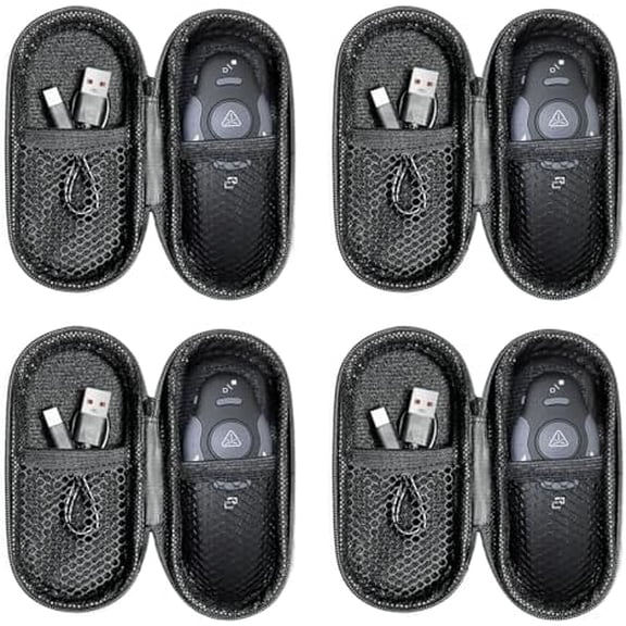 [4 Units] Presentation Clicker with 4 Cases: PowerPoint Wireless Presenter Remote USB Type C Rechargeable Red Laser Pointer Clickers Computer Project Mac PPT Slideshow Google Slide Advancer