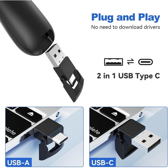 (4 Units) Presentation Clicker with 4 Cases Wireless Presenter Remote PowerPoint Pointer Slide Advancer for Mac Laptop PC Computer Keynote