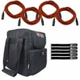 thumbnail image 1 of (4) Universal 20FT Red Braided Sure-Fit XLR to XLR Connecting Cables with Carry Case Package, 1 of 9