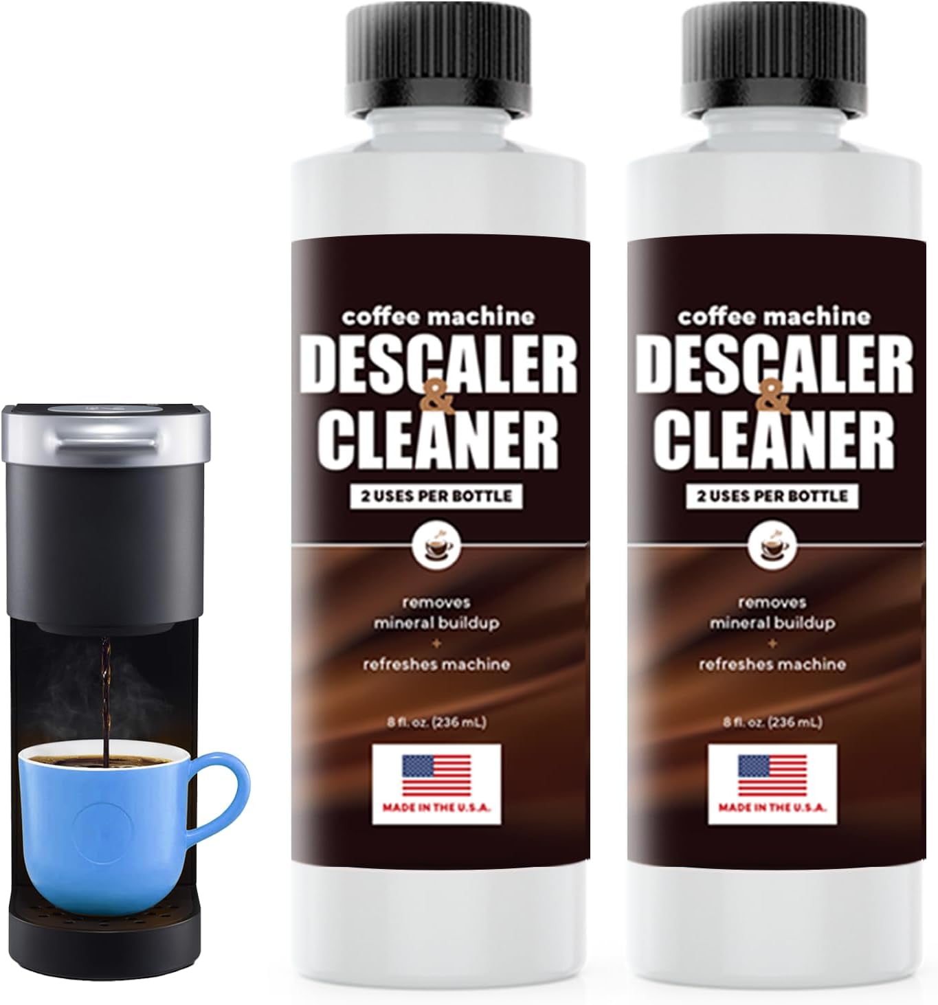 [4 Uses Coffee Machine Descaler & Cleaner Universal Espresso Machine Descaler Solution