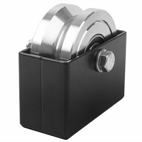 4" V-Groove Slide Gate Wheel With Welded Bracket Box for Sliding Rolling V Inverted Track Gates up to 3000lbs, Dual Sealed Bearing