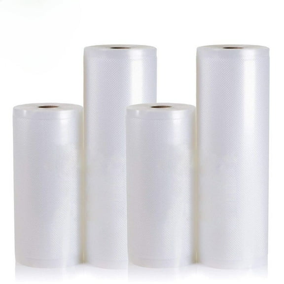 (4) Vacuum Seal Bags Roll 8x50 11x50 Embossed 4Mil Food Saver Sealer Storage Bag, BPA-Free Plastic