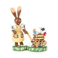 thumbnail image 1 of 4" Dregeno Bunny Lady Easter Figure with Flower Cart, 1 of 2