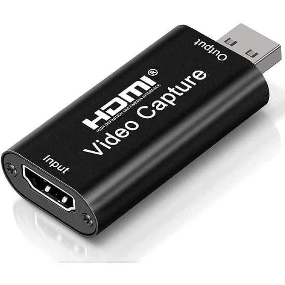 4 Video Capture Cards, Card Game Capture Card Audio Capture Adapter to 2.0 Recording Capture Device for Streaming, Live Broadcasting, Video Conferencing, Teaching, Gaming (Black)