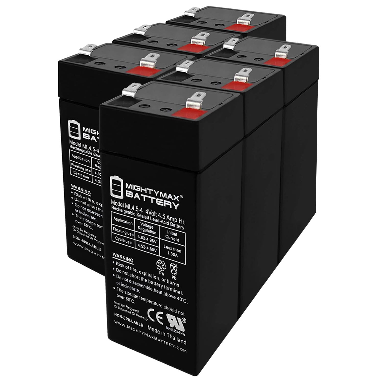 4 Volt 4.5AH F1 SLA Replacement Battery Compatible With Ele. Scales/Wt ...