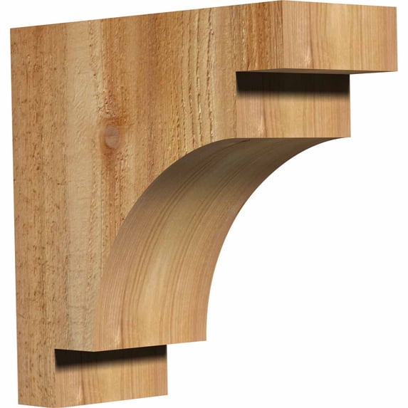 4"W x 10"D x 10"H Mediterranean Rough Sawn Corbel, Western Red Cedar