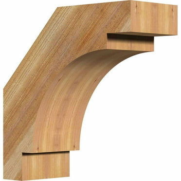 4"W x 10"D x 10"H Merced Rough Sawn Brace, Western Red Cedar