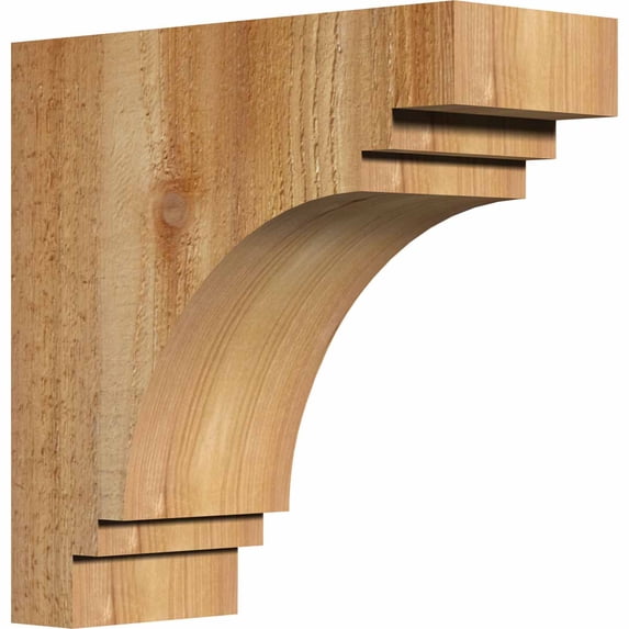 4"W x 10"D x 10"H Pescadero Rough Sawn Corbel, Western Red Cedar