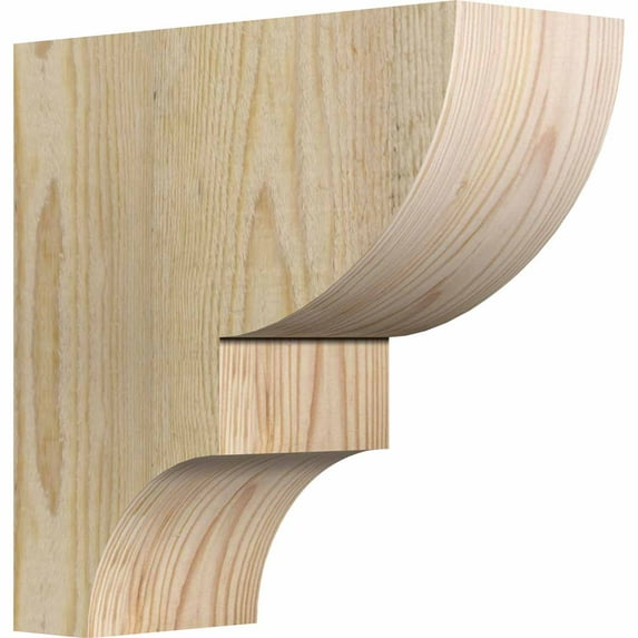 4"W x 10"D x 10"H Ridgewood Rough Sawn Corbel, Douglas Fir