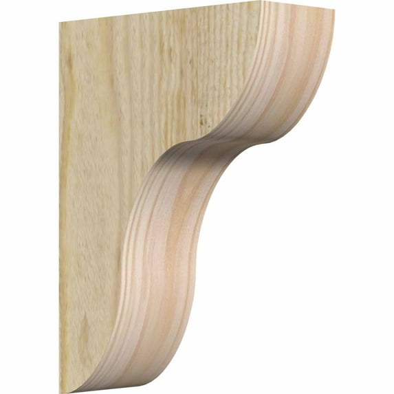 4"W x 10"D x 14"H Carmel Rough Sawn Corbel, Douglas Fir