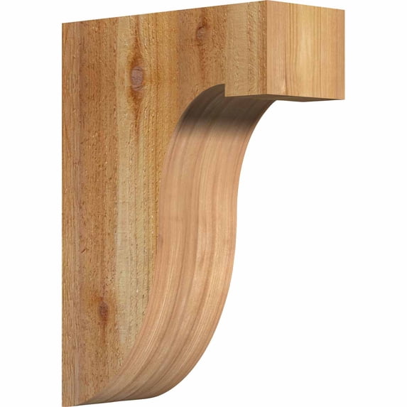4"W x 10"D x 14"H Del Monte Rough Sawn Corbel, Western Red Cedar