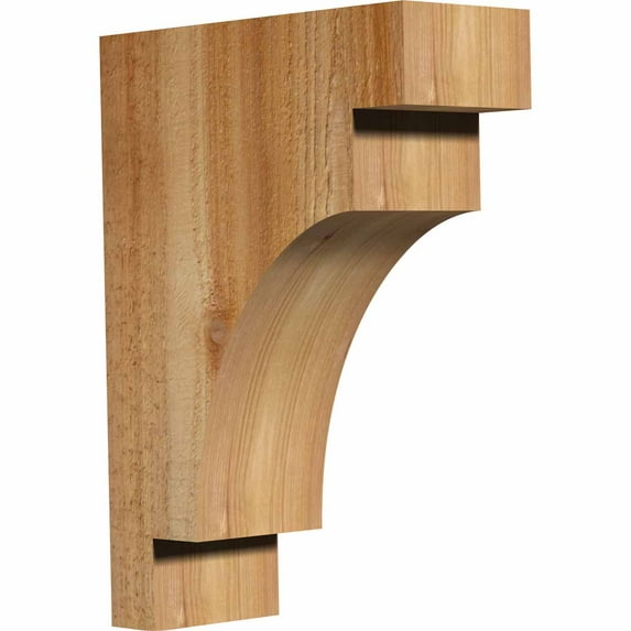 4"W x 10"D x 14"H Mediterranean Rough Sawn Corbel, Western Red Cedar