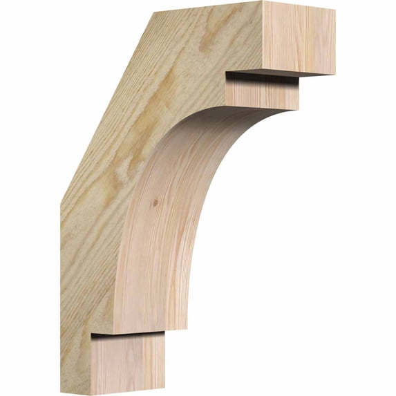 4"W x 10"D x 14"H Merced Rough Sawn Brace, Douglas Fir