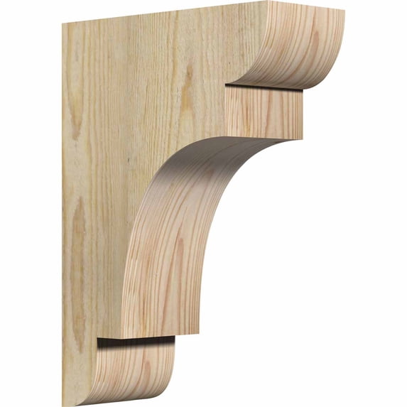 4"W x 10"D x 14"H New Brighton Rough Sawn Corbel, Douglas Fir