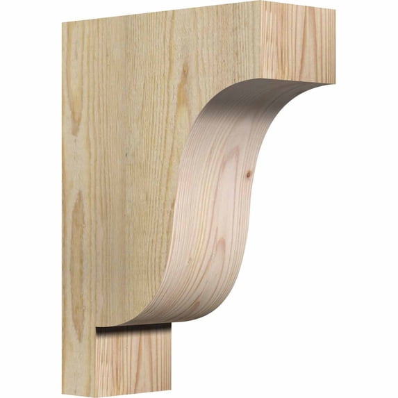 4"W x 10"D x 14"H Newport Rough Sawn Corbel, Douglas Fir