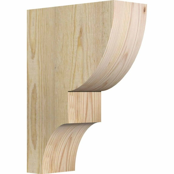 4"W x 10"D x 14"H Ridgewood Rough Sawn Corbel, Douglas Fir
