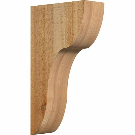 4"W x 10"D x 18"H Carmel Rough Sawn Corbel, Western Red Cedar