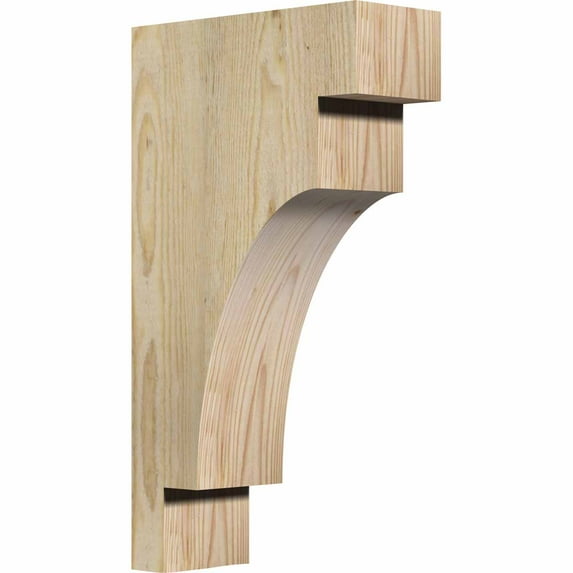 4"W x 10"D x 18"H Mediterranean Rough Sawn Corbel, Douglas Fir