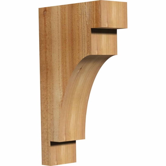 4"W x 10"D x 18"H Mediterranean Rough Sawn Corbel, Western Red Cedar