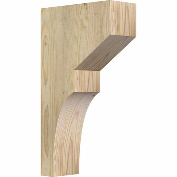 4"W x 10"D x 18"H Monterey Rough Sawn Corbel, Douglas Fir