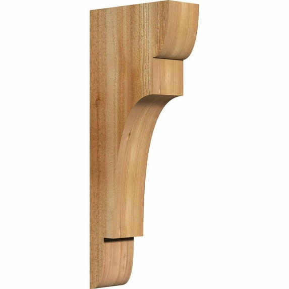 4"W x 10"D x 26"H New Brighton Rough Sawn Corbel, Western Red Cedar