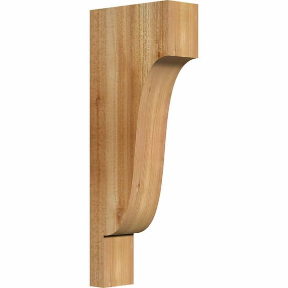 4"W x 10"D x 26"H Newport Rough Sawn Corbel, Western Red Cedar