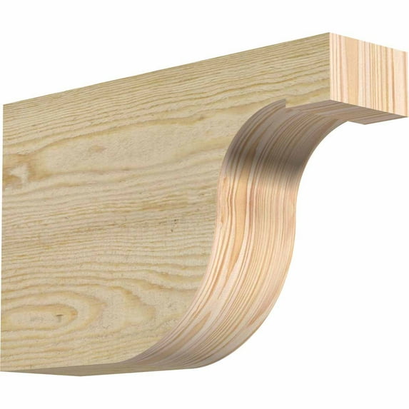 4"W x 10"H x 16"L Del Monte Rough Sawn Rafter Tail, Douglas Fir