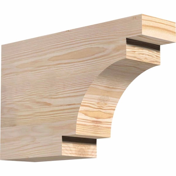 4"W x 10"H x 16"L Mediterranean Rough Sawn Rafter Tail, Douglas Fir