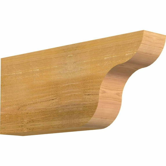 4"W x 10"H x 24"L Carmel Rough Sawn Rafter Tail, Western Red Cedar