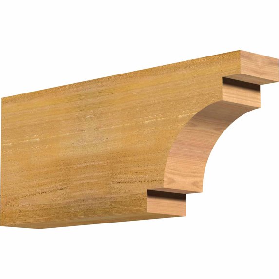 4"W x 10"H x 24"L Mediterranean Rough Sawn Rafter Tail, Western Red Cedar