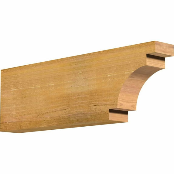 4"W x 10"H x 32"L Mediterranean Rough Sawn Rafter Tail, Western Red Cedar