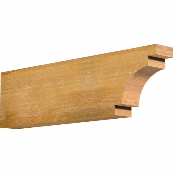 4"W x 10"H x 36"L Mediterranean Rough Sawn Rafter Tail, Western Red Cedar
