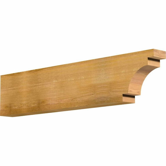 4"W x 10"H x 48"L Mediterranean Rough Sawn Rafter Tail, Western Red Cedar